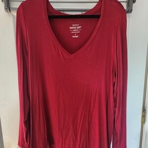 Red long sleeve t-shirt